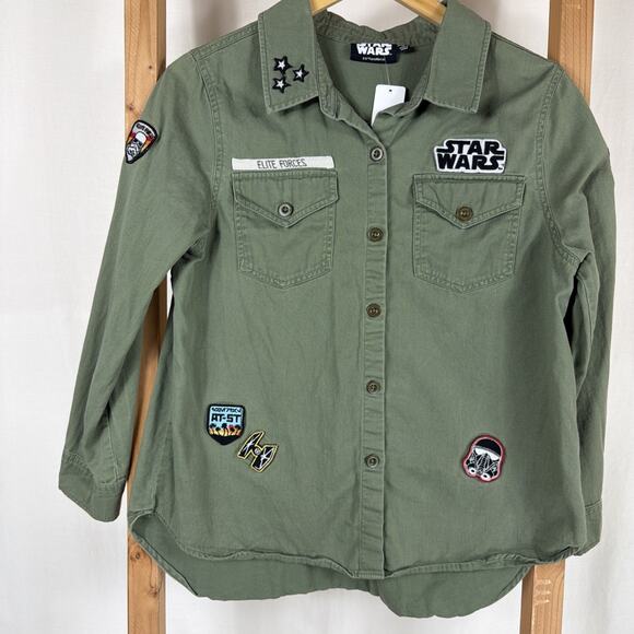 Star Wars Jackets & Blazers - Vintage Y2K Star Wars Elite Forces Embroidered Patches Shirt Jacket #1291 SZ MED